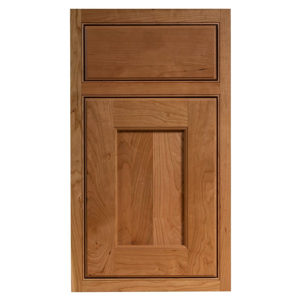 Crystal Banning cabinet door in natural on Cherry — photographed by Crystal