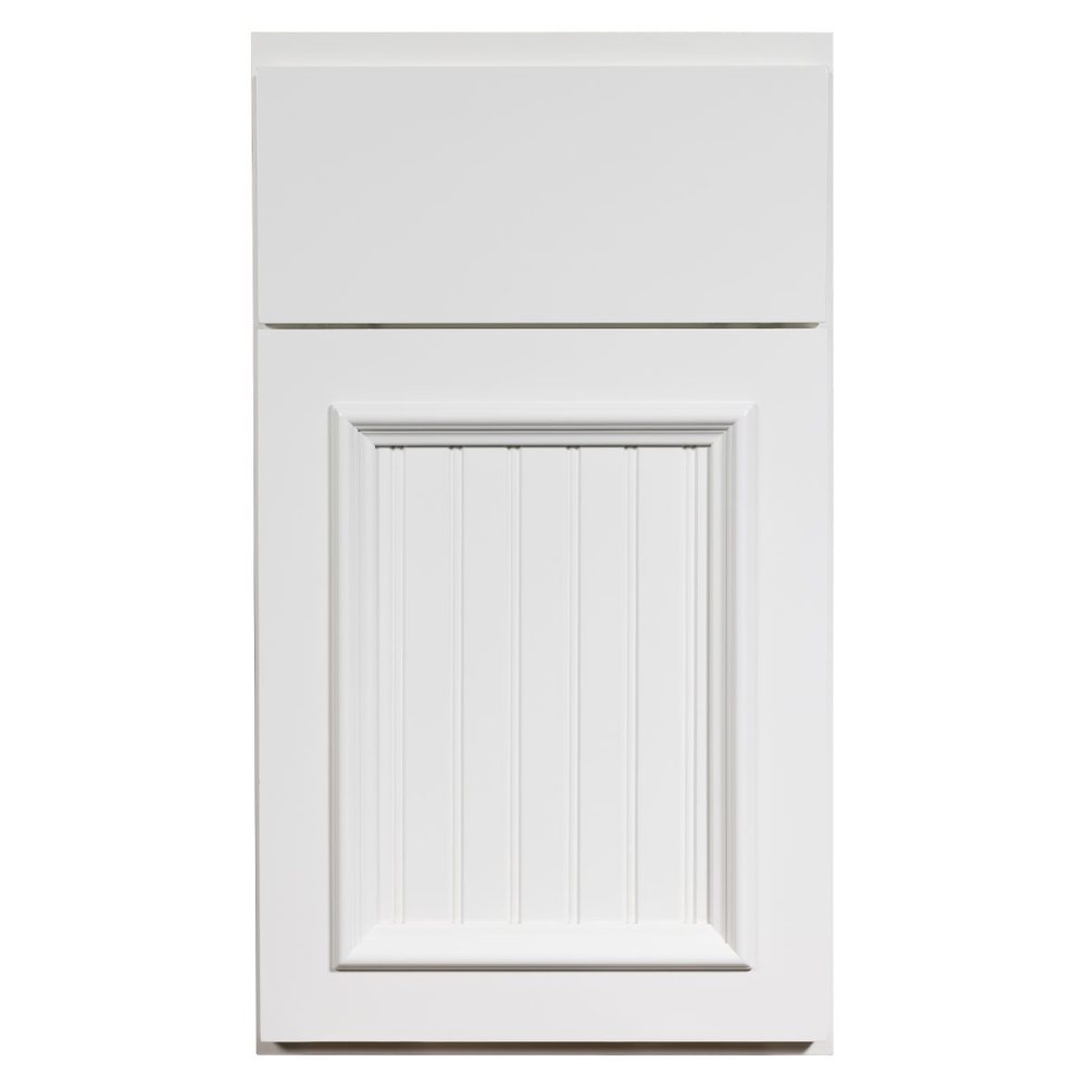 Crystal Beaded Deephaven cabinet door in Frosty White on PGM
