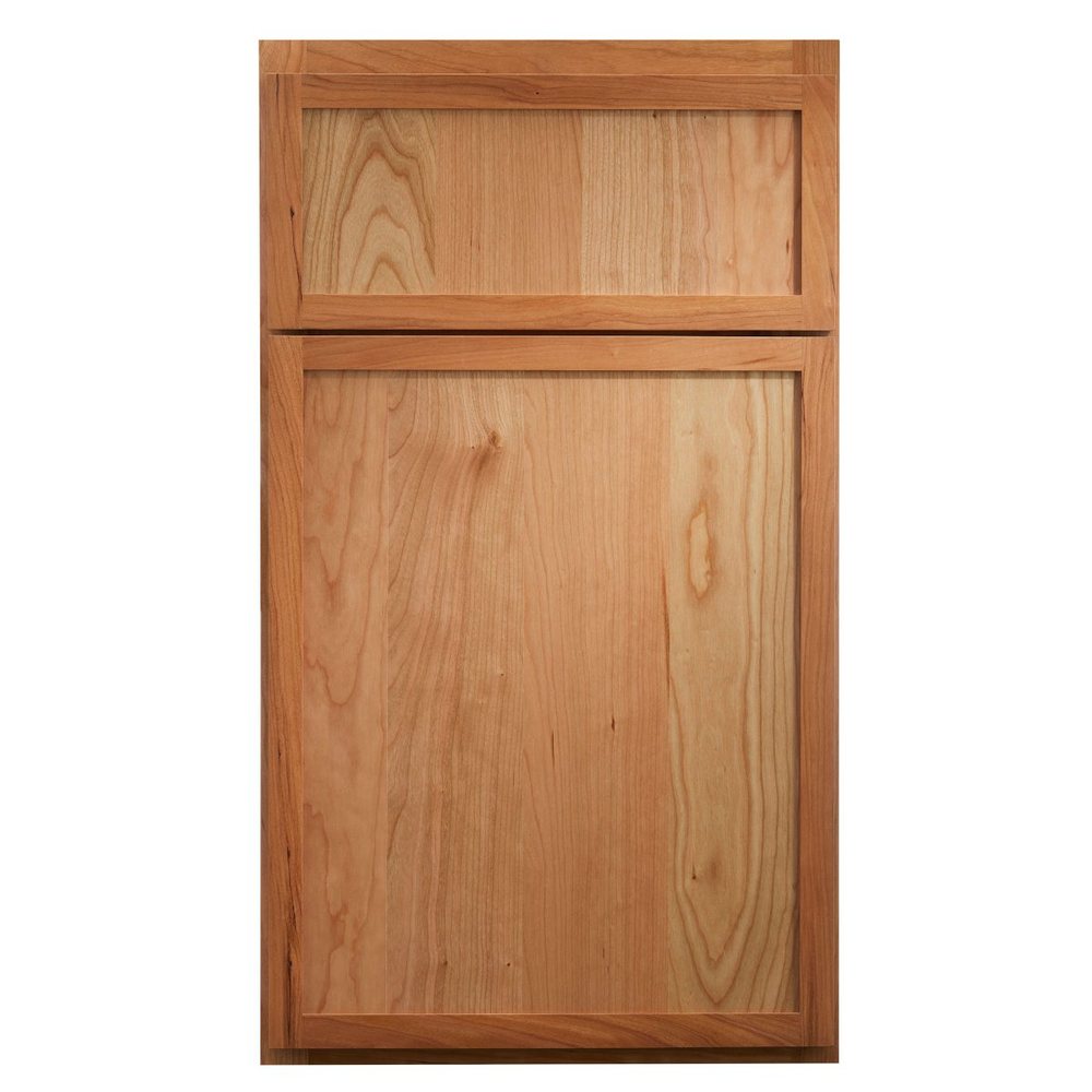 Crystal Cascade cabinet door in Natural on cherry — photographed by Crystal