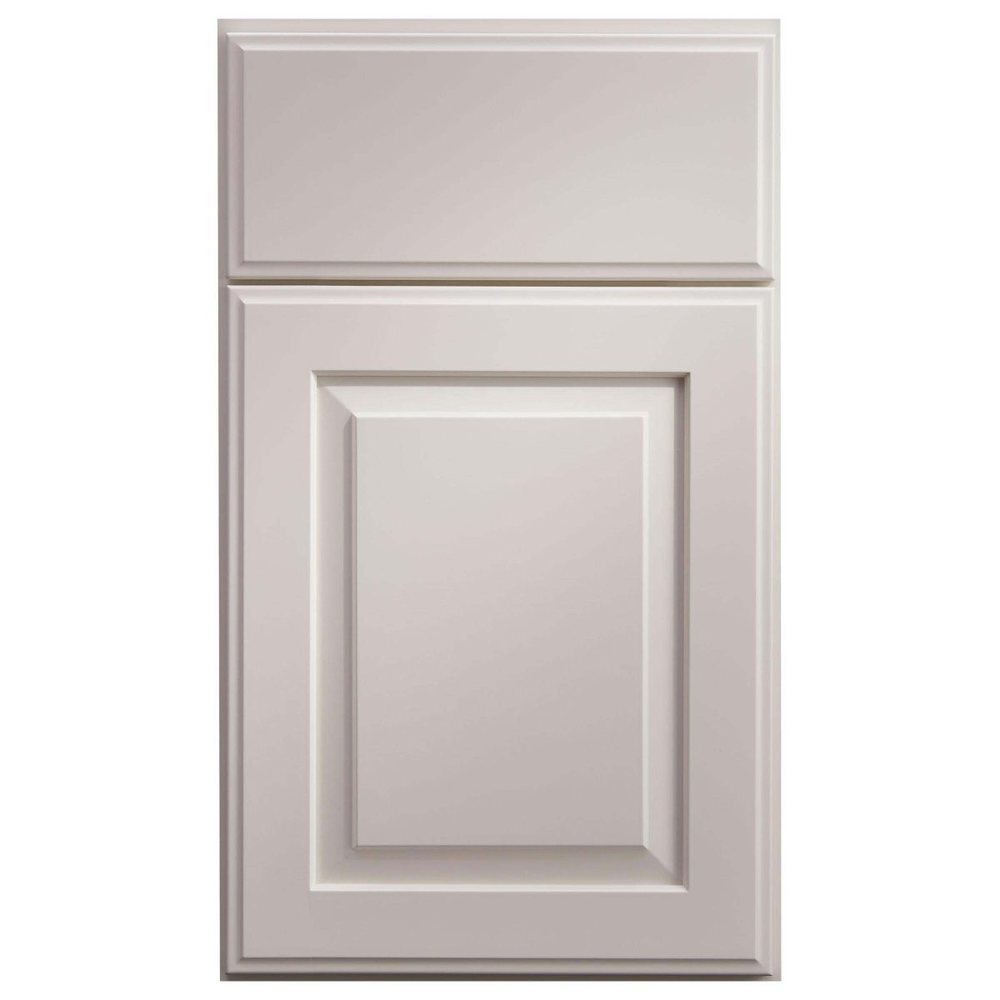 Crystal Country Classic cabinet door in Frosty White on PGM