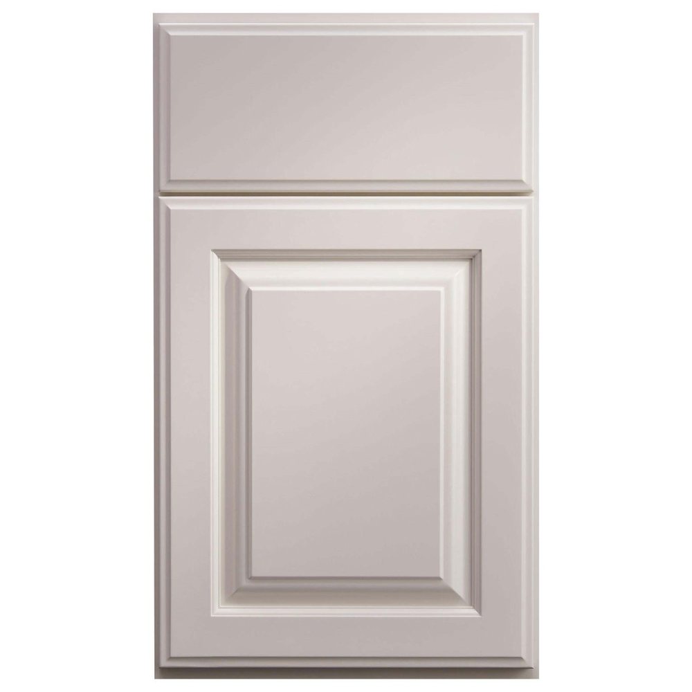 Crystal Country French Square cabinet door in Frosty White on PGM