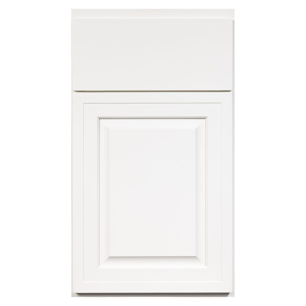 Crystal Downing Way cabinet door in Frosty White on PGM — photographed by Crystal