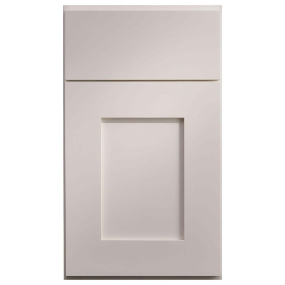 Crystal Gentry cabinet door in Frosty White on PGM — photographed by Crystal