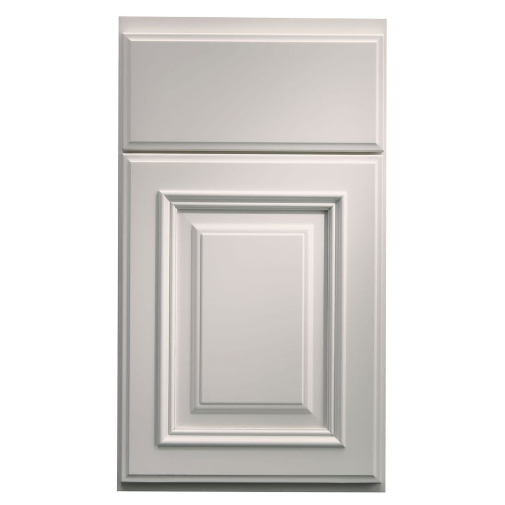 Crystal Grandview cabinet door in Frosty White on PGM — photographed by Crystal