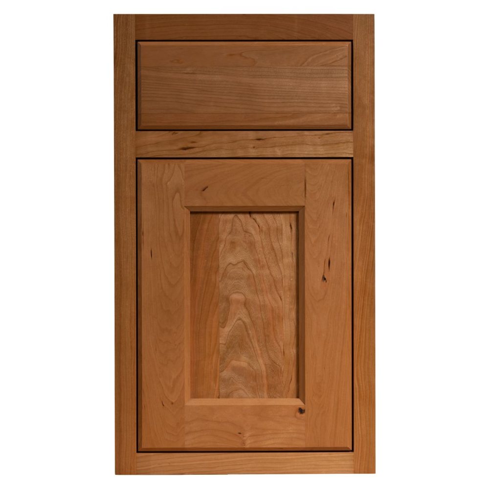 Crystal Kathio cabinet door in natural on Cherry — photographed by Crystal