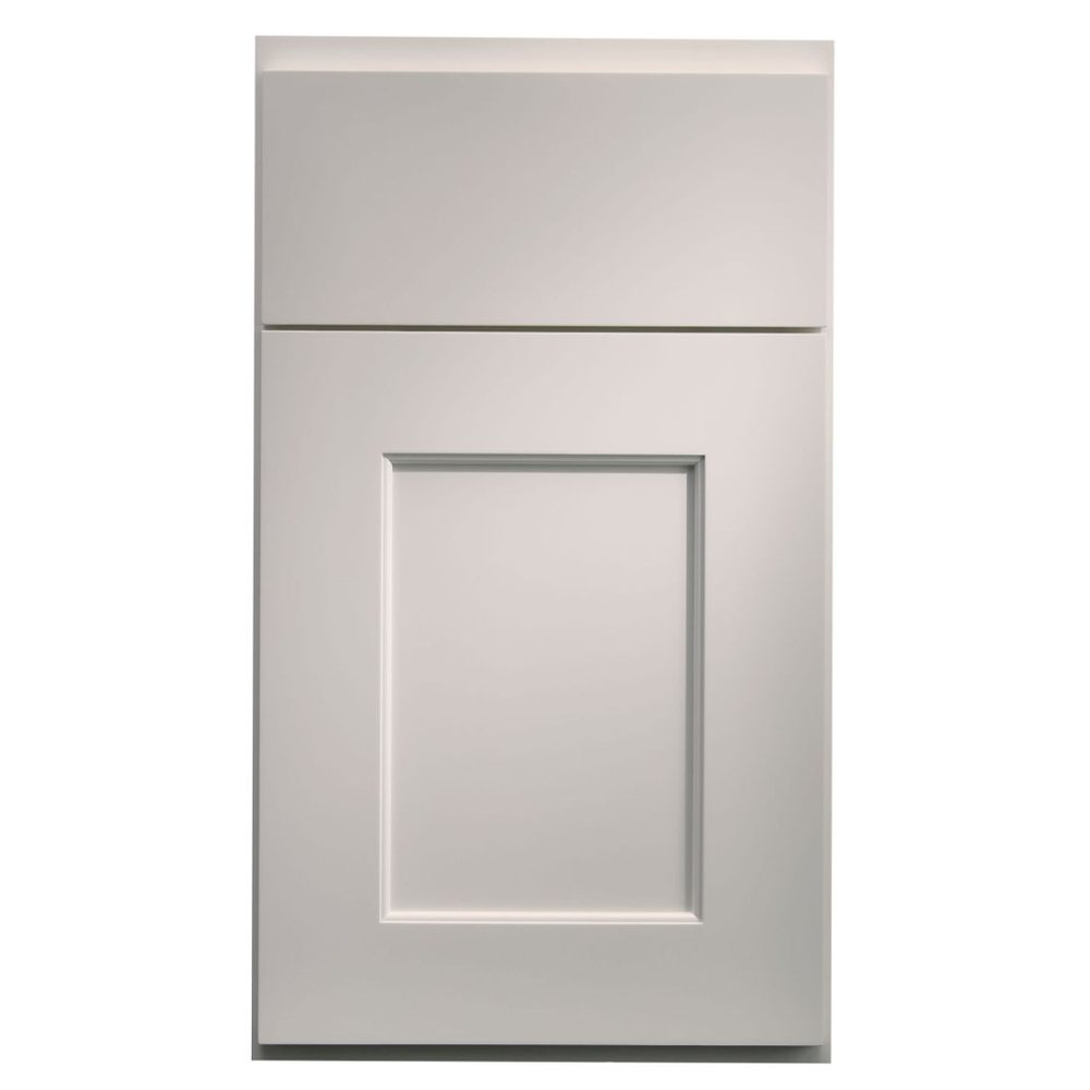 Crystal Lanesboro cabinet door in Frosty White on PGM — photographed by Crystal