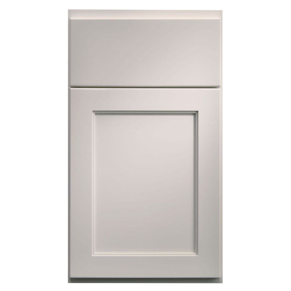 Crystal Madison cabinet door in Frosty White on PGM — photographed by Crystal