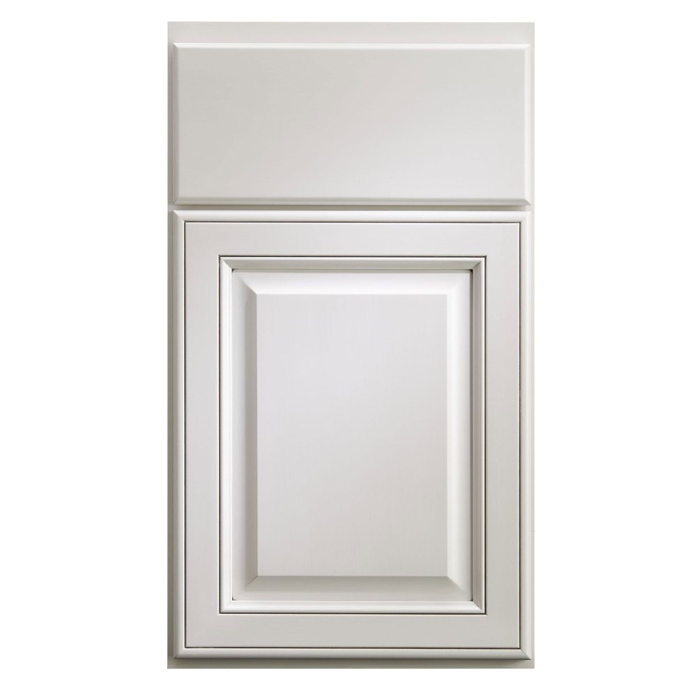 Crystal Montgomery cabinet door in Antique Nickel on maple
