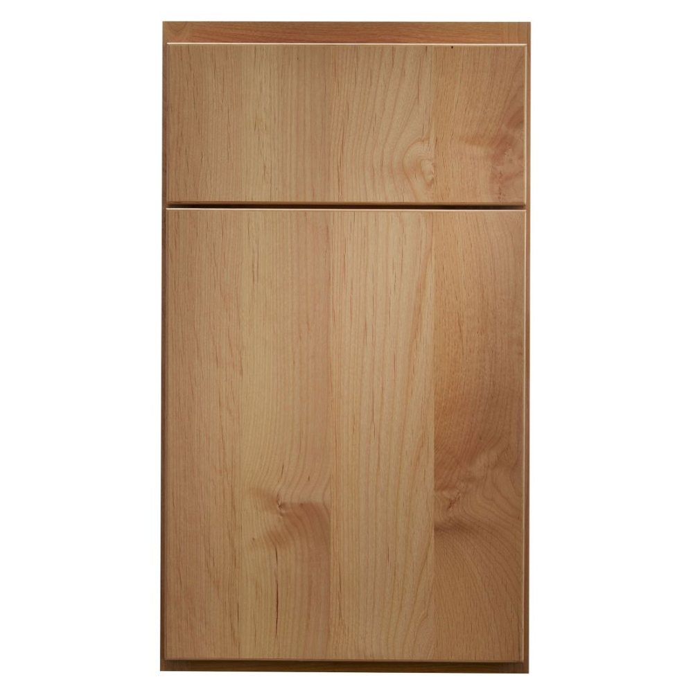 Crystal Redondo cabinet door in Natural on Alder — photographed by Crystal