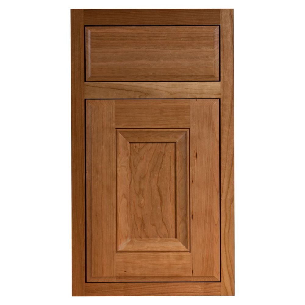 Crystal Saint Croix cabinet door in natural on Cherry — photographed by Crystal