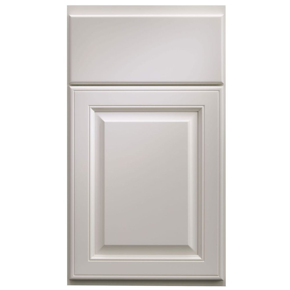 Crystal Savannah cabinet door in Frosty White on PGM — photographed by Crystal