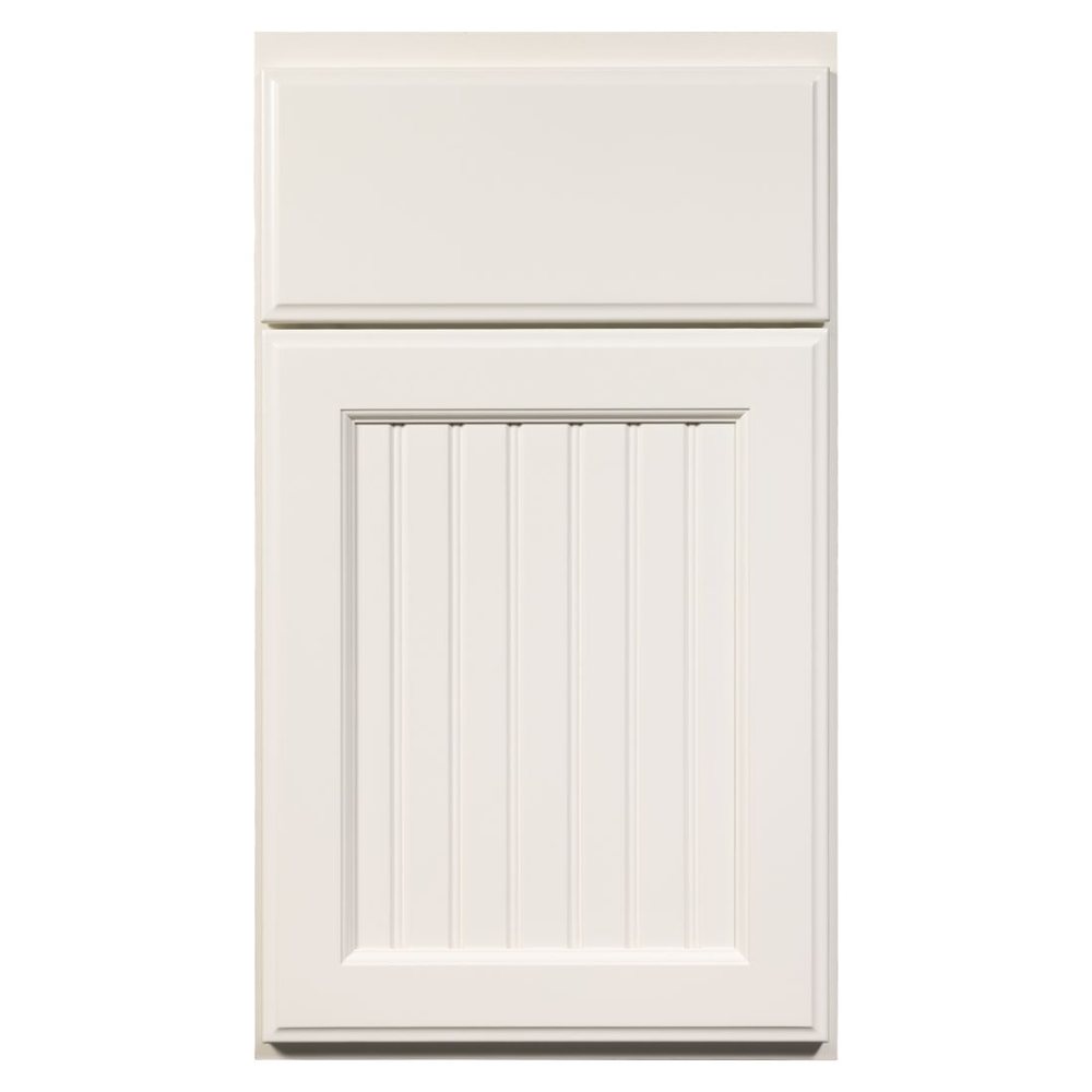 Crystal Somerset cabinet door in Frosty White on PGM — photographed by Crystal