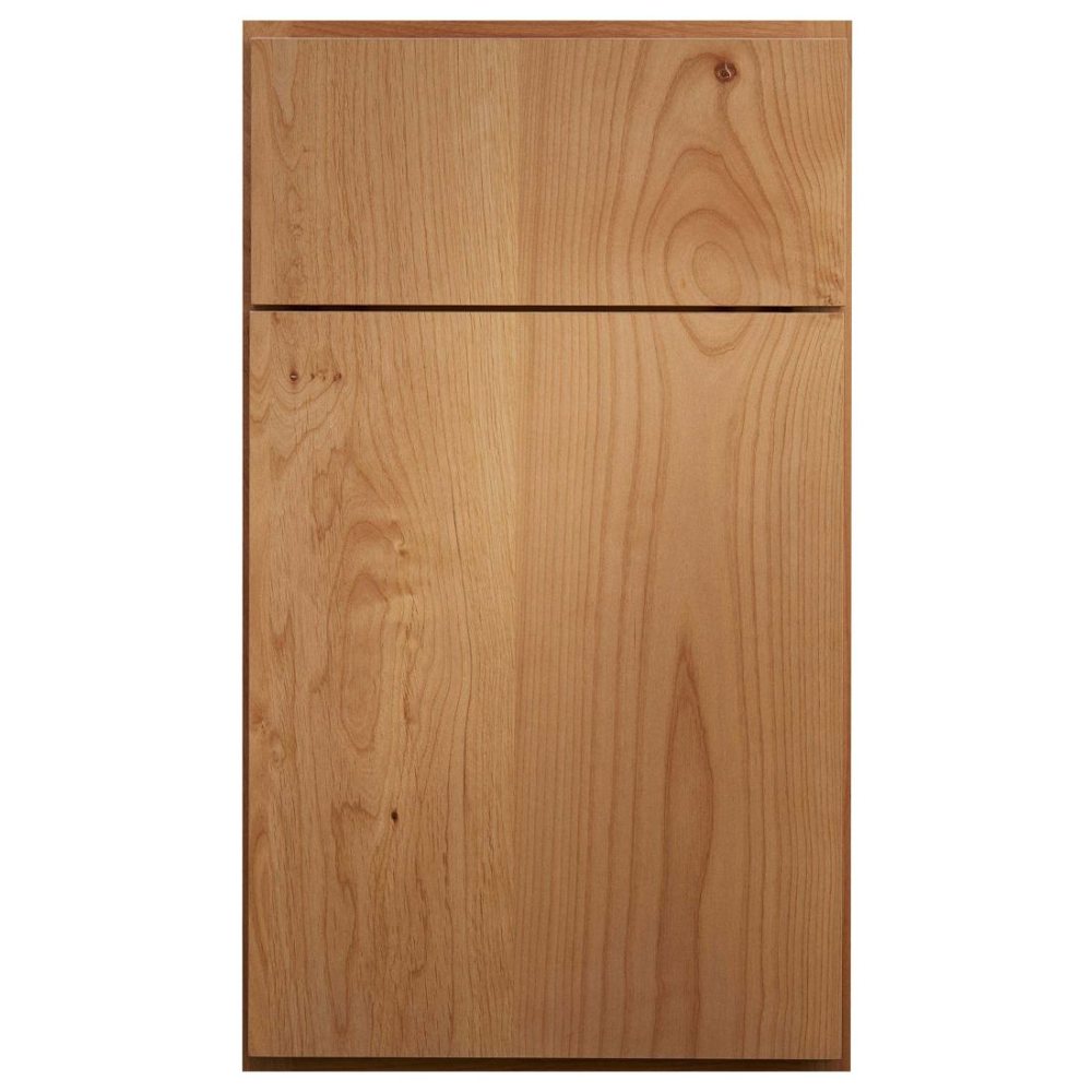 Crystal Springfield cabinet door in Natural on Alder — photographed by Crystal
