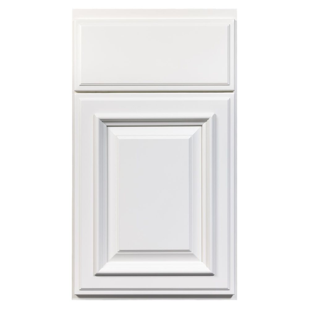 Crystal Winthrop cabinet door in Frosty White on PGM — photographed by Crystal