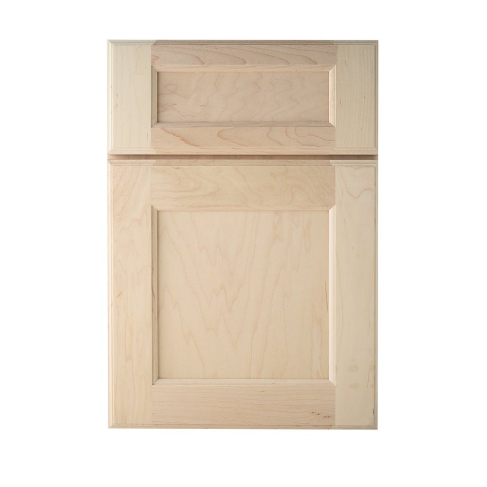 Kith Benton cabinet door in natural maple, unfinished sample — photographed by Kith