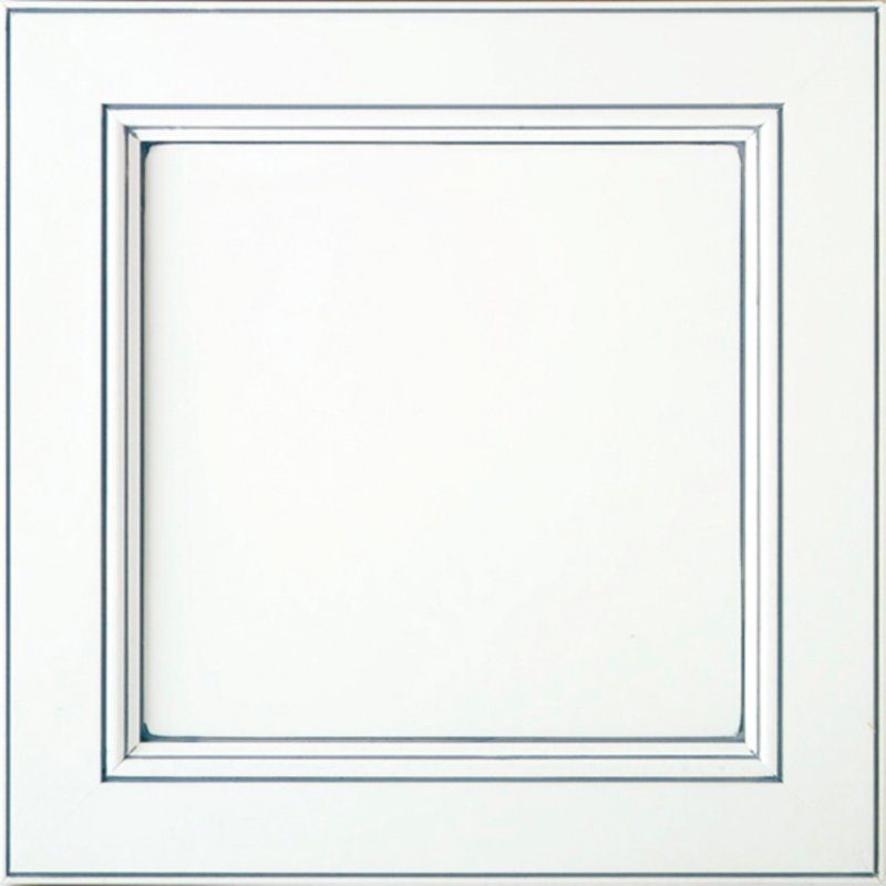 Kith Brighton cabinet door — Pewter glaze on Bright White