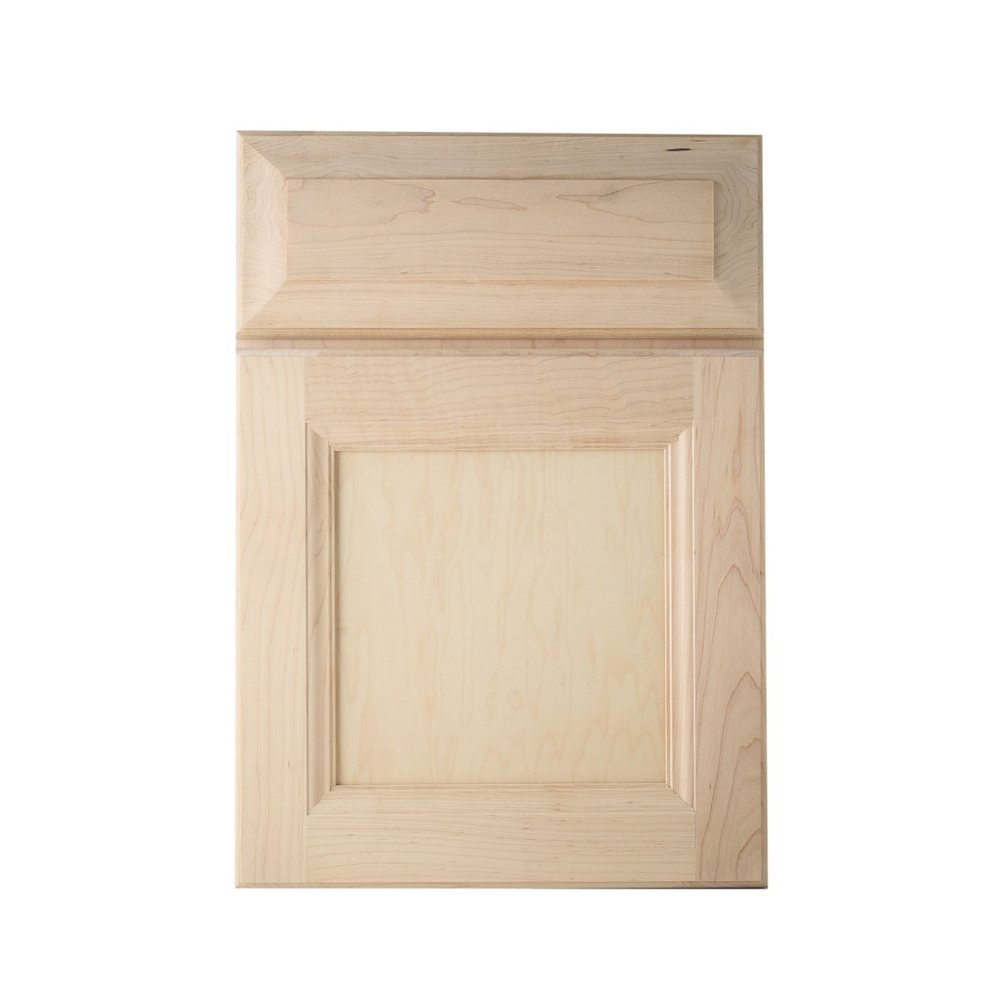 Kith Richmond cabinet door in natural maple, unfinished sample — photographed by Kith