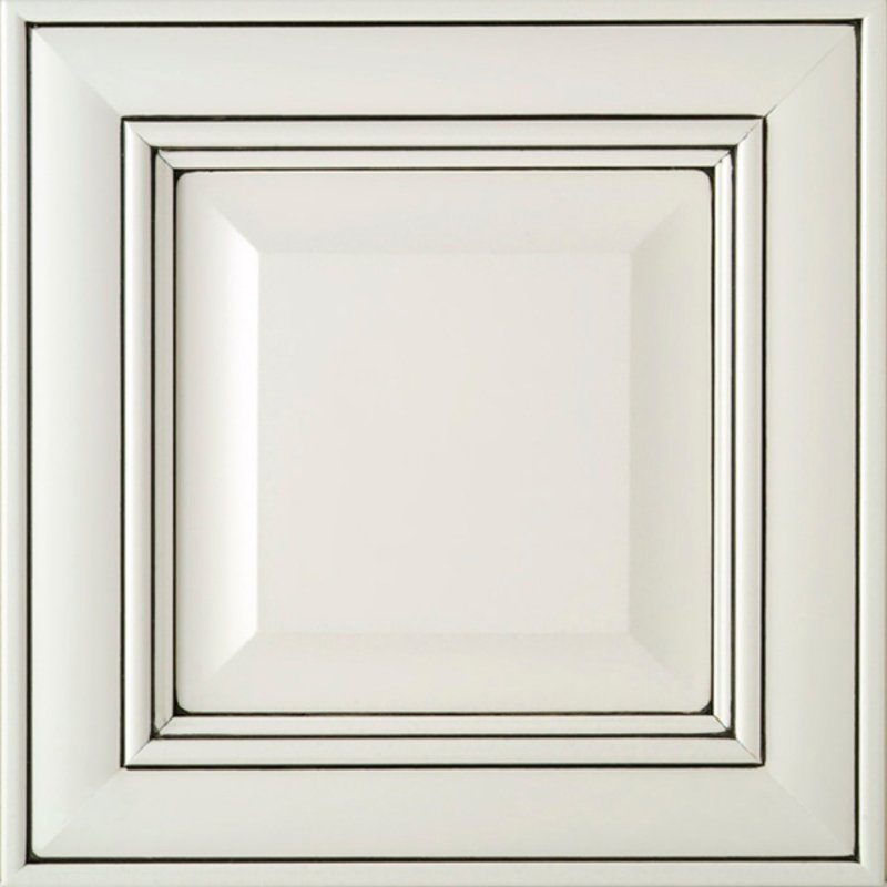 Kith Savannah cabinet door — Coffee glaze on Alabaster