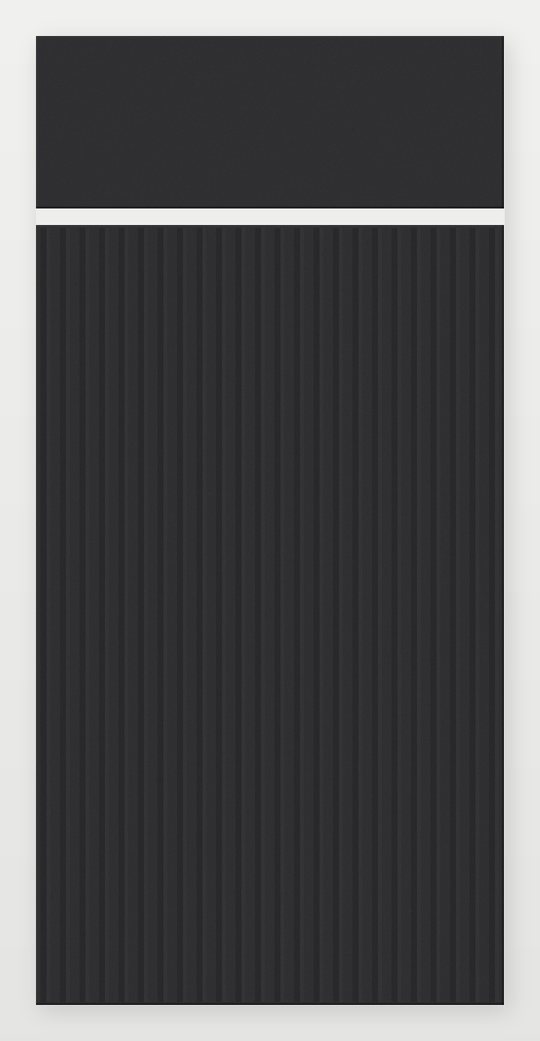 NOMA Reeded Vanity Front door in Tricorn Black (illustration)
