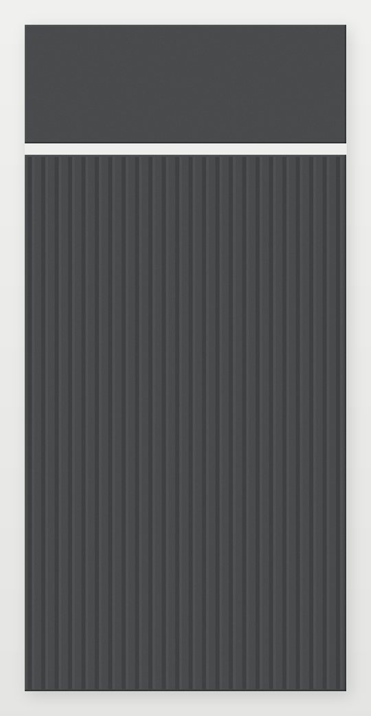 NOMA Reeded Vanity Front door in Wrought Iron (illustration)