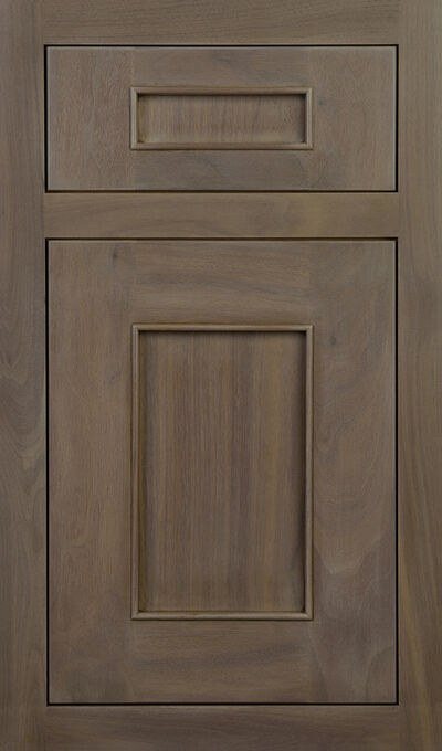 Plain & Fancy Austere 3 cabinet door in Thicket on walnut