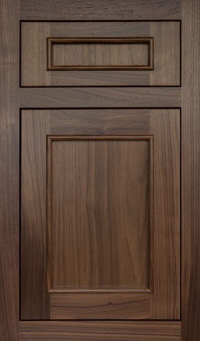 Plain & Fancy Dorchestor cabinet door in Custom on walnut