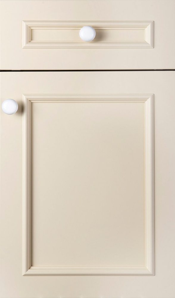 Plain & Fancy Kent cabinet door in Maple · Cornsilk · Enamel — photographed by Plain & Fancy