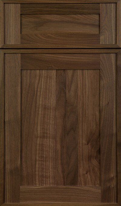 Plain & Fancy Montauk cabinet door in Natural on walnut