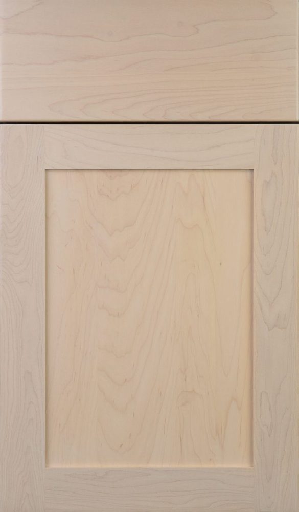 Plain & Fancy Quaker cabinet door — Hard Maple · Winter Sky · full overlay