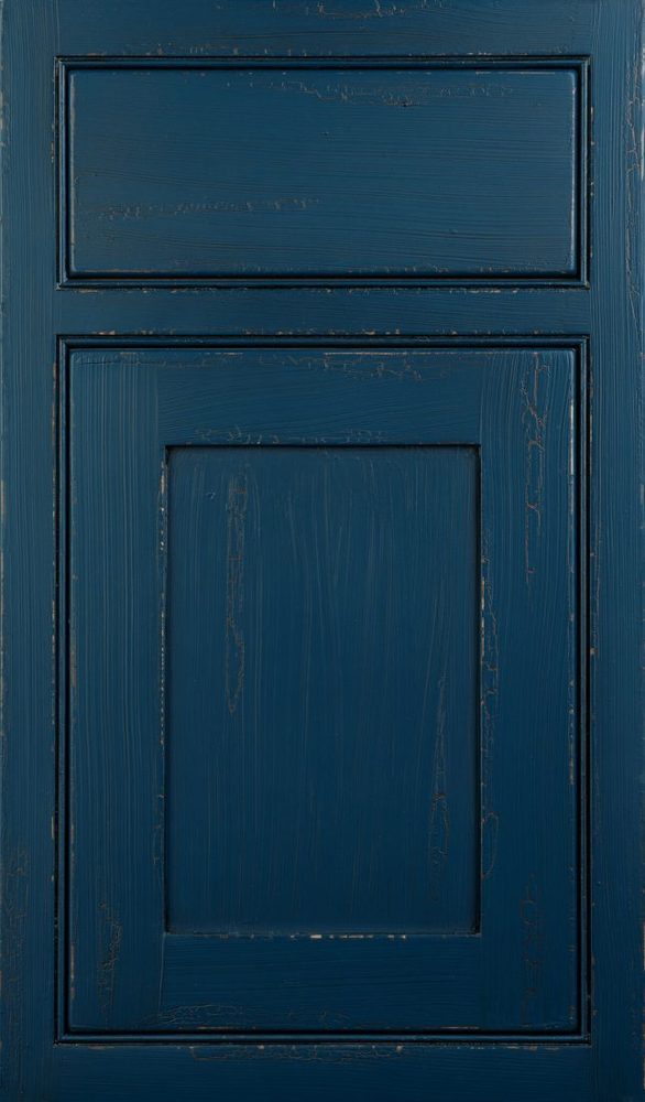 Plain & Fancy Shaker cabinet door — Maple · Century Blue · beaded inset