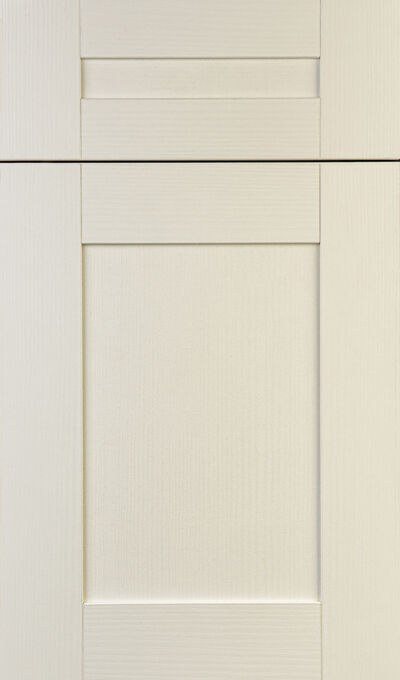 Plain & Fancy Strata 5 Piece cabinet door in Bianco on strata