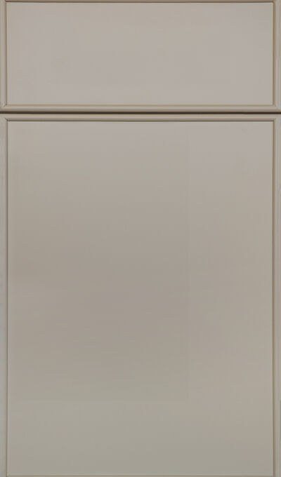 Plain & Fancy Vesta cabinet door in Stone on paint grade maple