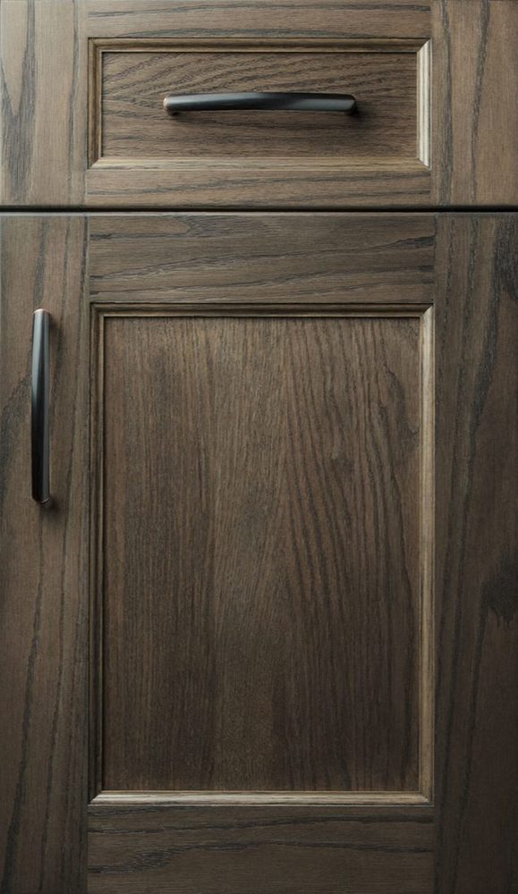 Plain & Fancy Vogue 3 cabinet door — Red Oak · Smoke · web