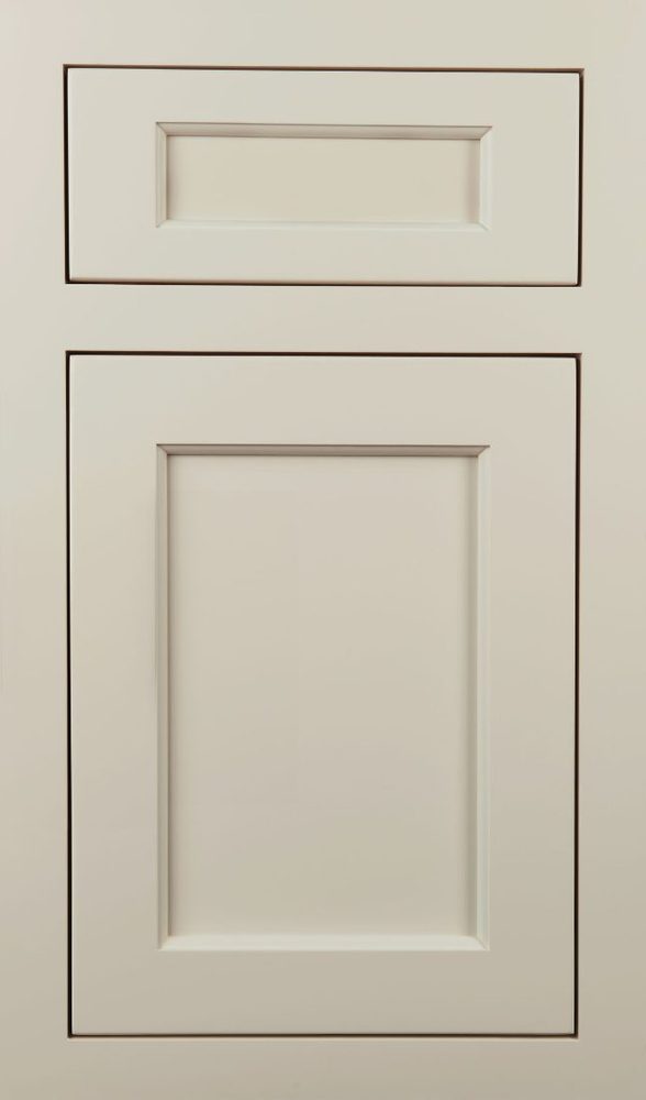 Plain & Fancy Vogue cabinet door — 4 outsource · Maple · White Sand low · flush inset