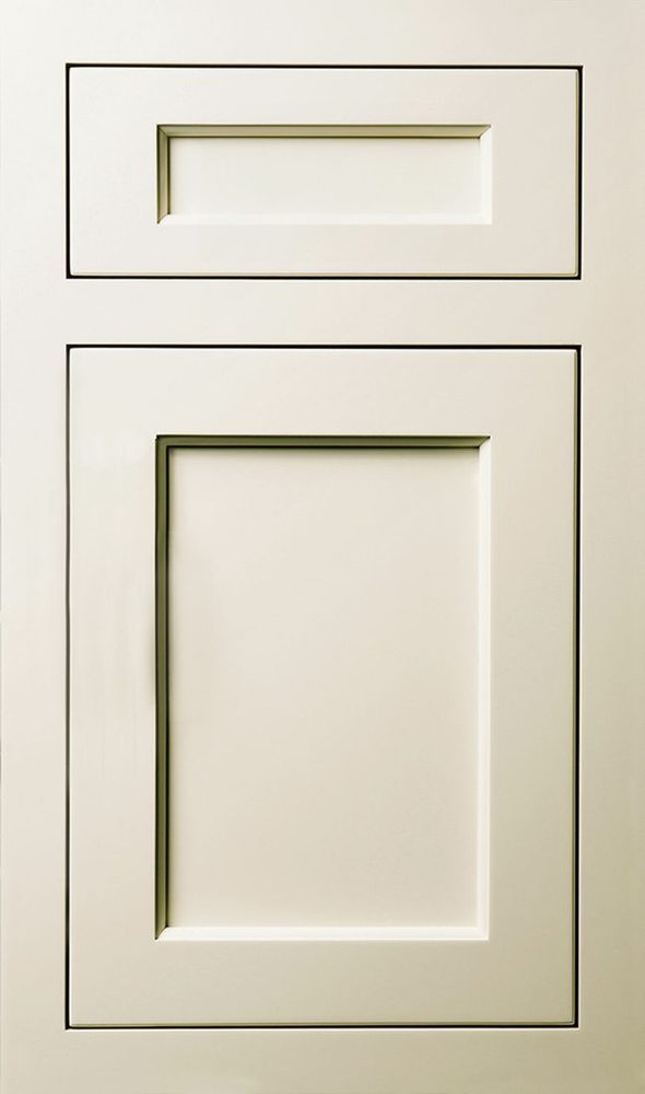 Plain & Fancy Vogue cabinet door — Maple · Dove White