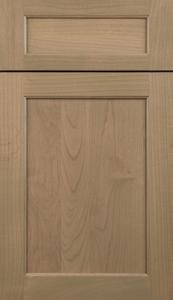 Plain & Fancy Vogue cabinet door — Standard Alder · Winter Wheat · full overlay