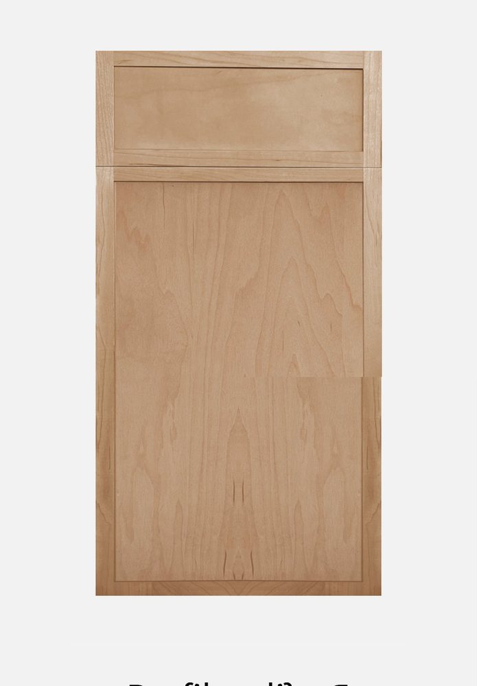 WoodConcept Profile Maple cabinet door in Natural — photographed by WoodConcept