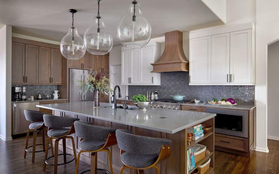 Crystal Dalton door in Acorn on alder with a white perimeter — Crystal Cabinets photo