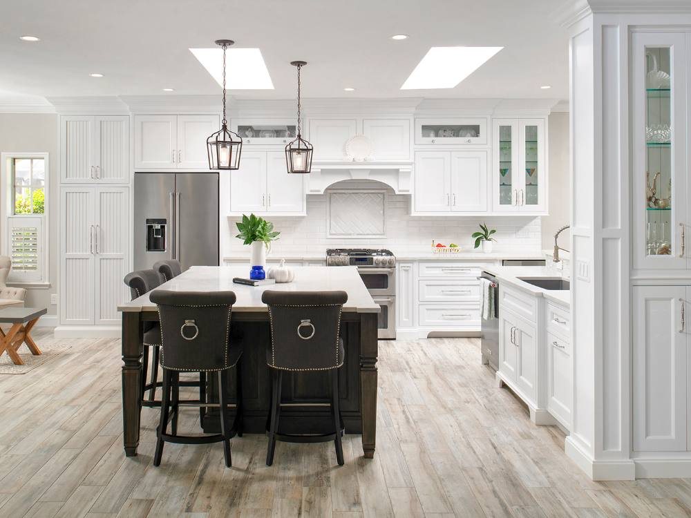 Arctic on maple, beaded inset Aspen door; Carbon island — Shiloh photo