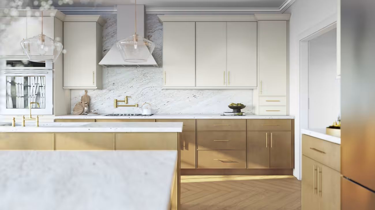 Fabuwood Echo in Timber and Dove — kitchen