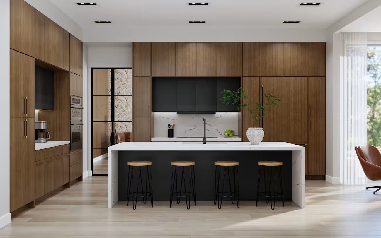 Fabuwood Luxe in Canyon Oak kitchen — manufacturer photo