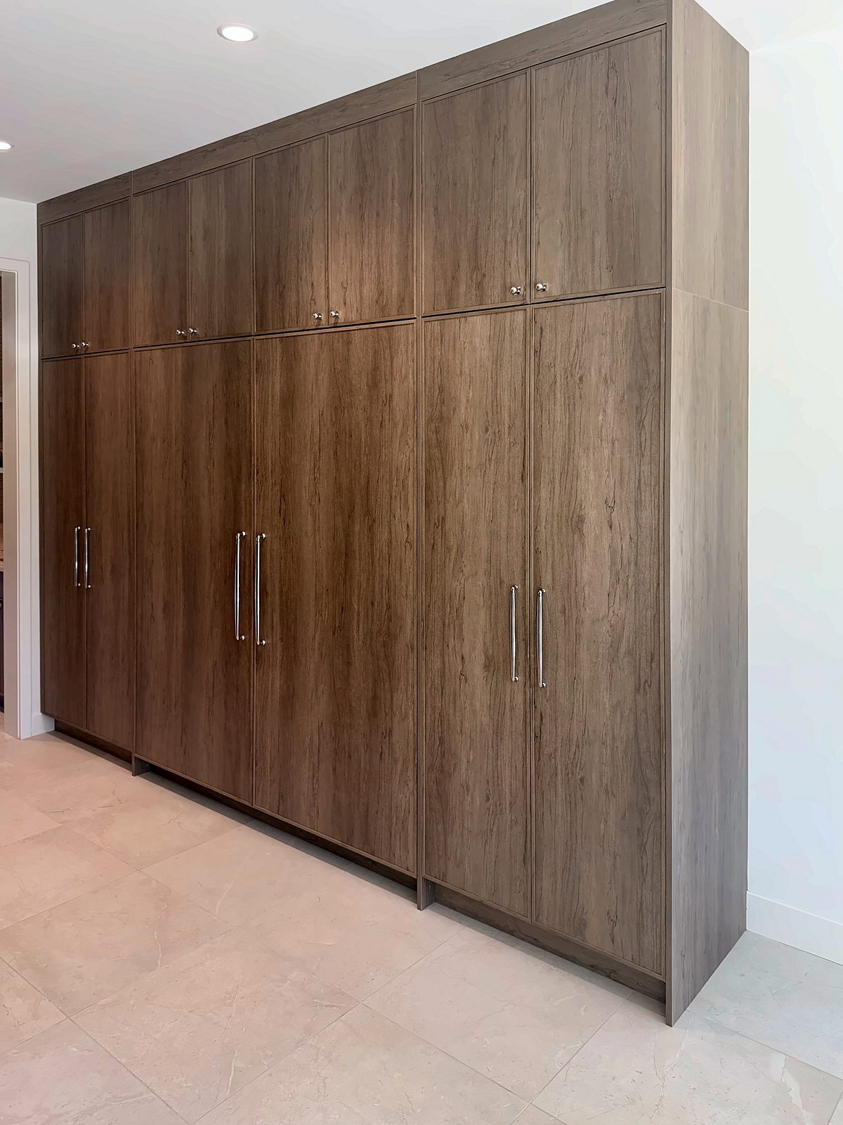 Full-height pantry wall in Salt of the Earth with integrated pulls