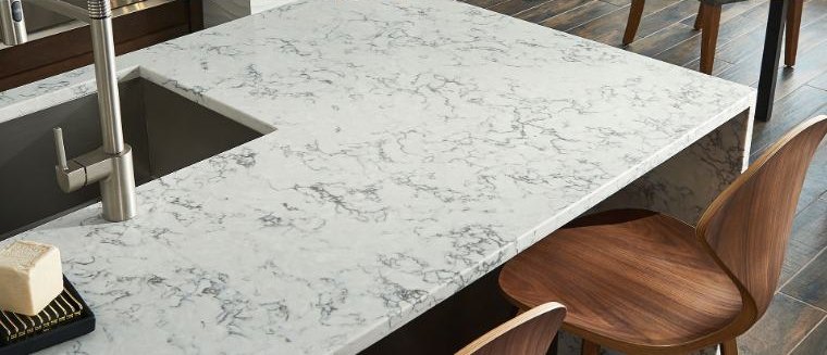 MSI Blanca Arabescato installed
