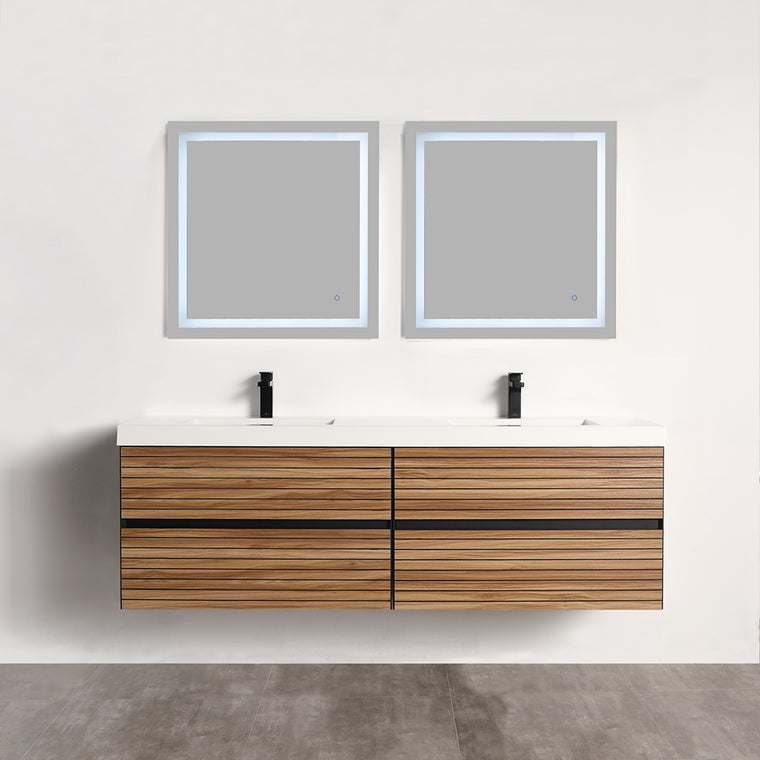 Blossom Annecy vanity, 72 inch, in Maple Strip