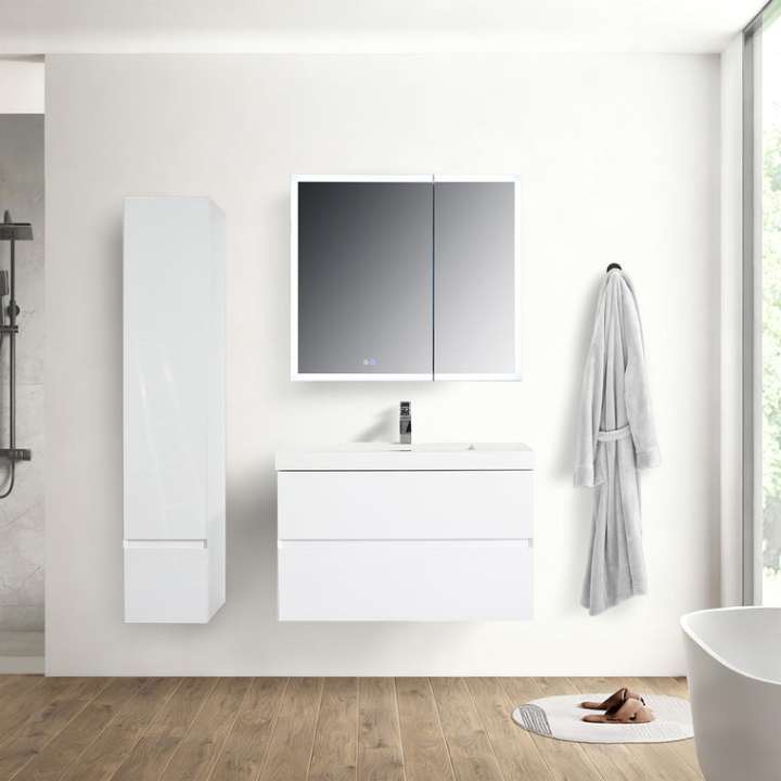 Blossom Assisi vanity, 36 inch, in Glossy White