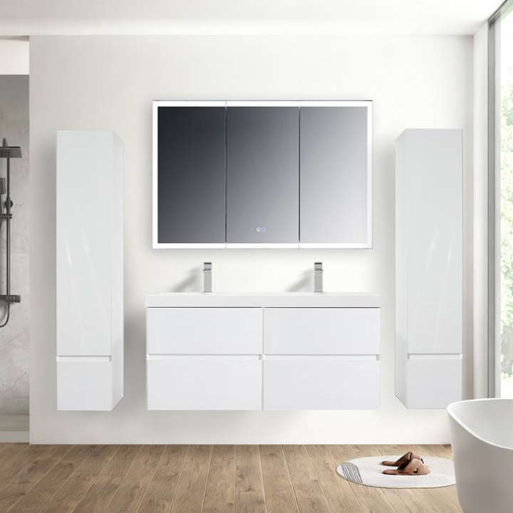 Blossom Assisi vanity, 48 inch, in Glossy White