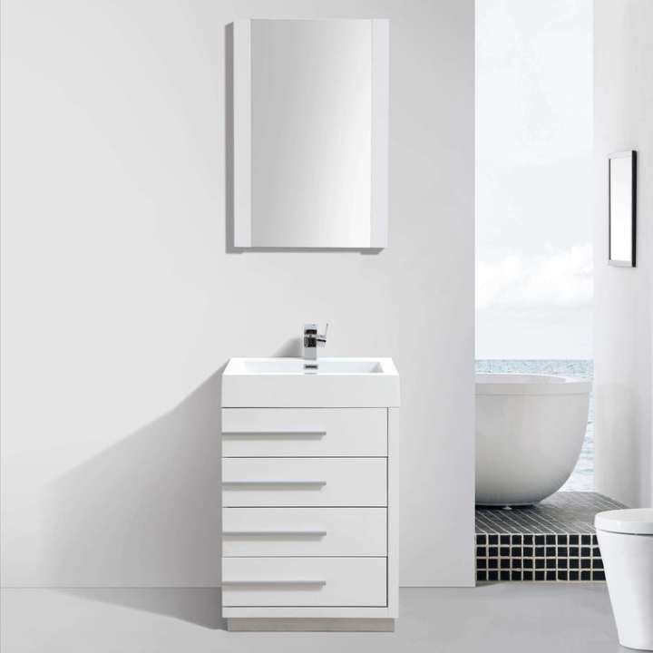 Blossom Barcelona vanity in Glossy White, 30 inch
