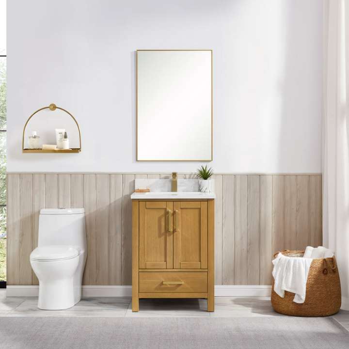 Blossom Basel bathroom vanity, 24 inch, in Ivory Oak