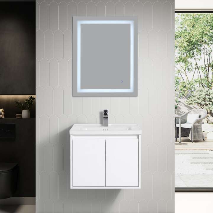 Blossom Bern bathroom vanity, 24 inch, in Glossy White