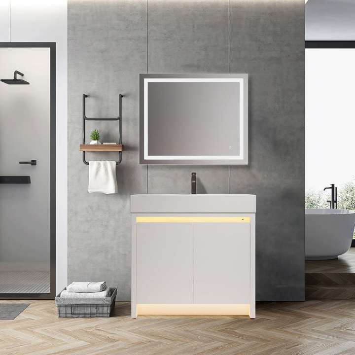 Blossom Capri bathroom vanity, 36 inch, in Glossy White